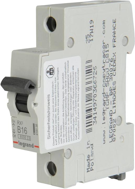 Image du produit Legrand 419136 LS B16A 1P 6KA 1M Disjoncteur de protection de ligne