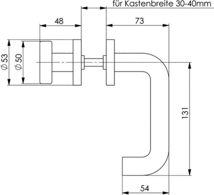 Image du produit Amf Garniture interchangeable en acier inoxydable D/K sans rosace à clé sans DIN gauche/droite (Poignée de porte)