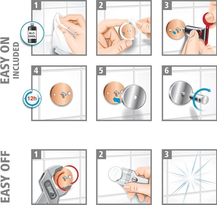 Actual product image tesa ALUXX shower basket incl. adhesive solution without drilling (9.5 x 13.5 x 46.5 cm)