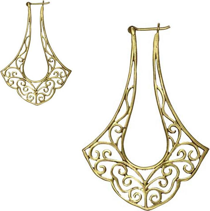 Image du produit Star Piercing Ohrring vergoldet Mandala Tropfen (Laiton)