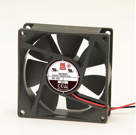 Produktbild Rs Pro Lüfter 80x80x25mm 12VDC 3W 68m³/h (80 mm)