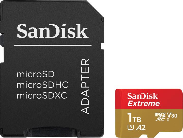 SanDisk Extreme UHS-I V30 (1000 GB, microSDXC, U3, UHS-I)