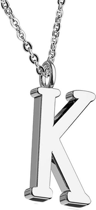 Star Piercing Kette silber Anhänger Buchstabe K (ohne Messing, Chirurgenstahl 316L)