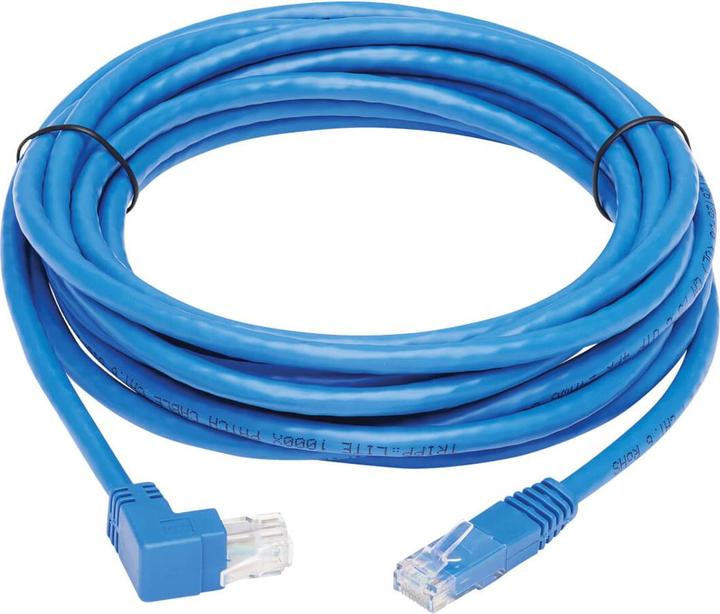 Produktbild Eaton Up-Angle Cat6 Gigabit Molded UTP Ethernet Cable RJ45 Right-Angle Up M to RJ45m Blue (U/UTP, CAT6, 4.60 m)