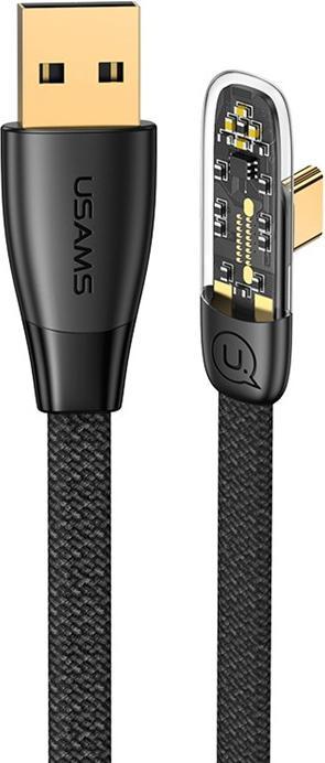 Actual product image EKO 66W USB-A to Type-C charging cable angle 90 model Iceflake 1.2m (1.20 m, USB 3.0, 66 W)