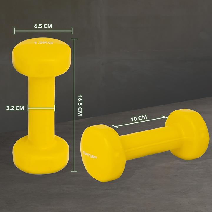 Actual product image Tunturi Vinyl Kurzhanteln (2 x 1.5 kg)