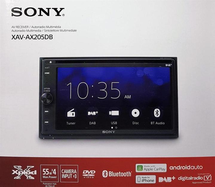 Image du produit Sony Xav-Ax205db (Voiture Android, Apple Carplay)