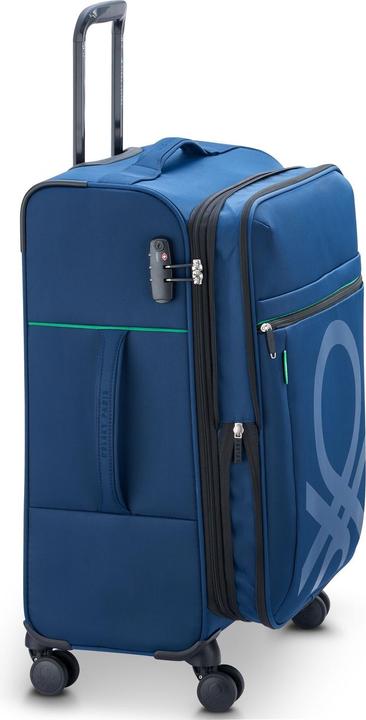 Actual product image Delsey Paris x United Colors of Benetton Color Block 4-wheel cabin trolley S 55 cm with stretch fold (77 l, Hand luggage (up to 50 litres))