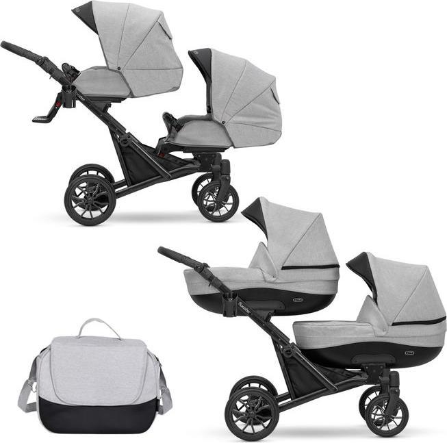Kunert Passeggino gemellare Booster 01 grigio 2in1