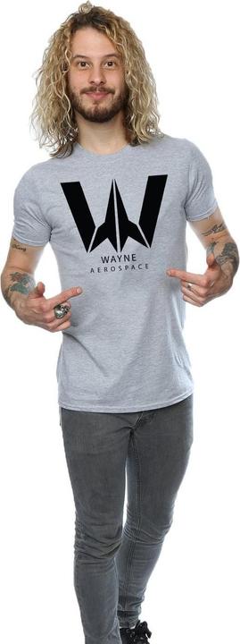 Actual product image Mens Justice League Movie Wayne Aerospace T-Shirt (S)