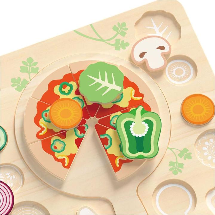Image du produit Classic World Puzzle en bois moulé Pizza, 22 pièces. (22 pièces)