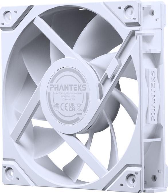 Actual product image Phanteks M25 Gen2 PWM D-RGB fan - 120mm, white (120 mm, 1 x)