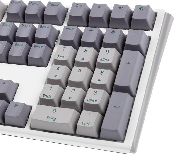 Produktbild Ducky One 3 Mist Grey Gaming Tastatur, RGB LED - MX-Ergo-Clear (US, Kabelgebunden)