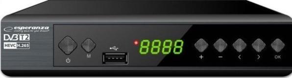 Produktbild Esperanza EV111P Digitalempfänger DVB-T2 H.265 (DVB-T/T2, DVB-S, DVB-C/T2)