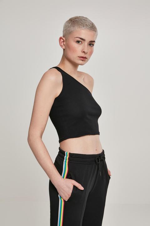 Actual product image Urban Classics Ladies Cropped Asymmetric Top (XS)