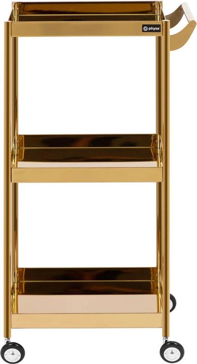 Actual product image Physa Beauty Trolley - 3 shelves - up to 30 kg - gold - stainless steel