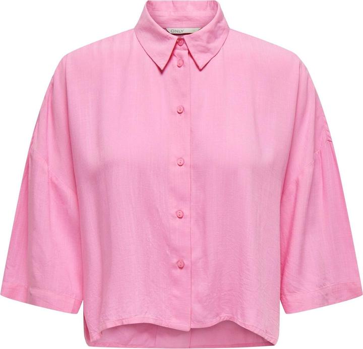 Only Onlastrid Life 2/4 Crop Shirt Wvn Noos