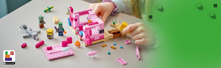 Actual product image LEGO The Axolotl House (21247, LEGO Minecraft)