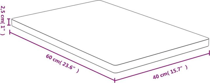 Actual product image VidaXL Weston (40 x 60 x 2.5 cm)
