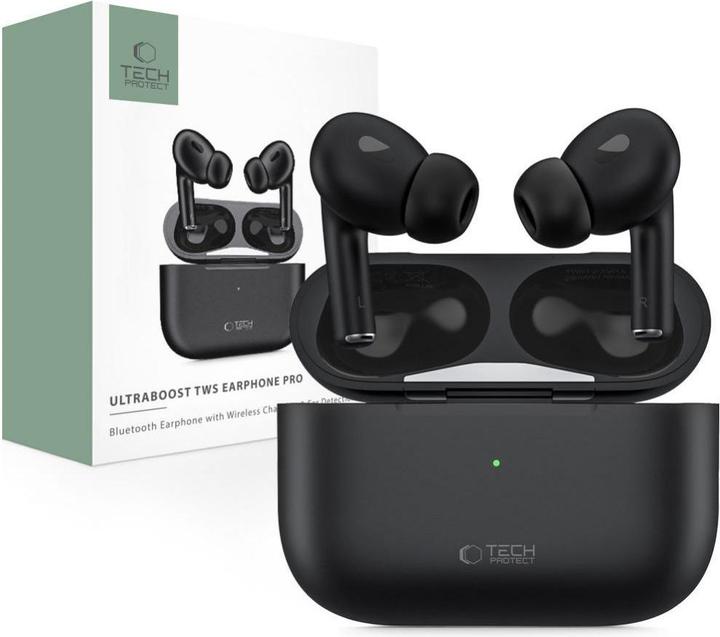 Actual product image Tech-Protect UltraBoost Pro wireless TWS headphones - black (4.50 h, Wireless)