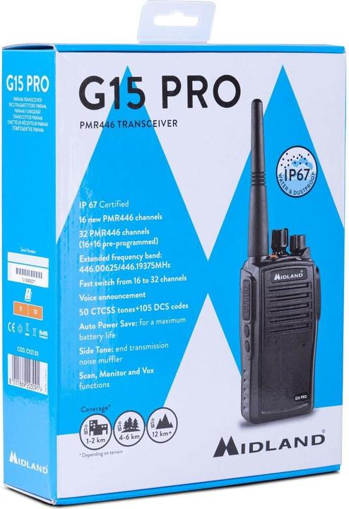Immagine prodotto Midland G15 Pro PMR, IP67 Sing (12 km)