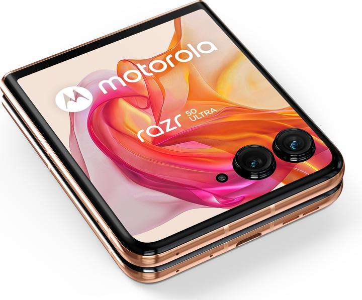 Actual product image Motorola Razr 50 Ultra (512 GB, Peach Fuzz, 6.90", SIM + eSIM, 50 Mpx)