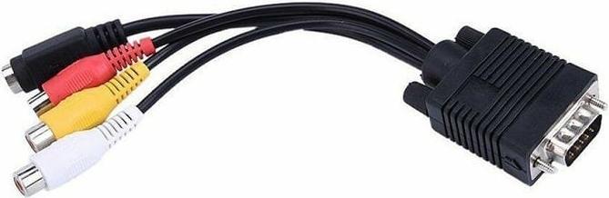 Produktbild JTI VGA-zu-RCA-Audio-/Video-Adapterkabel (0.10 m)