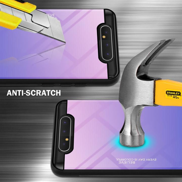 Produktbild Cadorabo TPU 2 Farben Glas Cover (Samsung Galaxy A80)