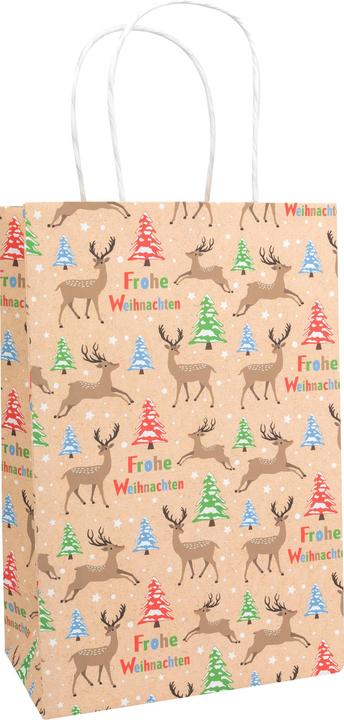 Image du produit Idena Sac cadeau Joyeux Noël multicolore 18x10x27cm (Pochette cadeau)