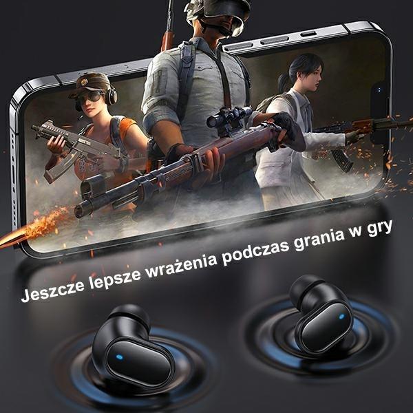 Actual product image Usams Słuchawki Bluetooth 5.1 TWS BH series bezprzewodowe czerwony/red BHUBH03 (ANC, 5 h, Wireless)