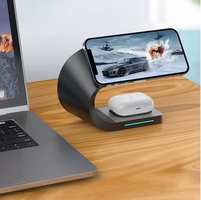 Immagine prodotto PhoneLook Stazione di ricarica 15W senza fili 4 in 1 magnetica per iPhone Apple Watch, AirPods (15 W)