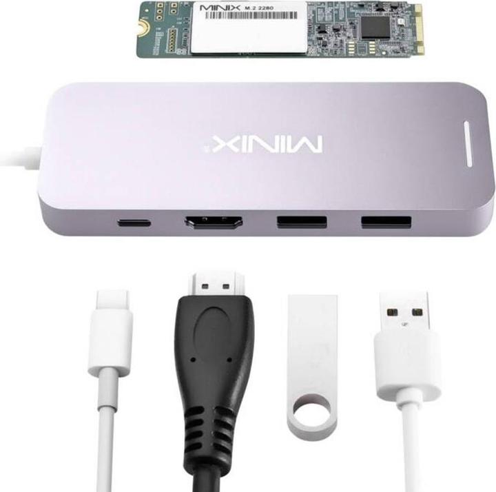Produktbild Minix NEO-S2GR USB-C-Multiport-Adapter mit Solid State Drive (SSD) 240 GB im Lieferumfang enthalten (240 GB)