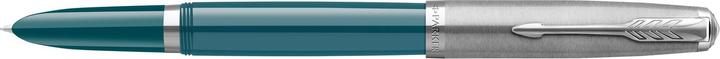 Actual product image Parker Fountain pen 51 Teal C.C. F (Palladium, Blue, 1 x)