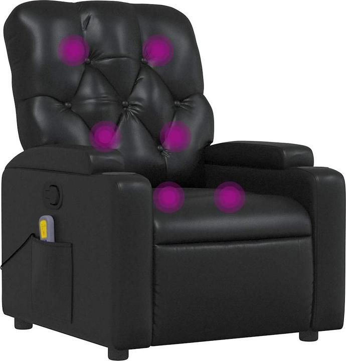 Image du produit VidaXL Fauteuil de massage noir similicuir,Couleur : noir,Matériaux