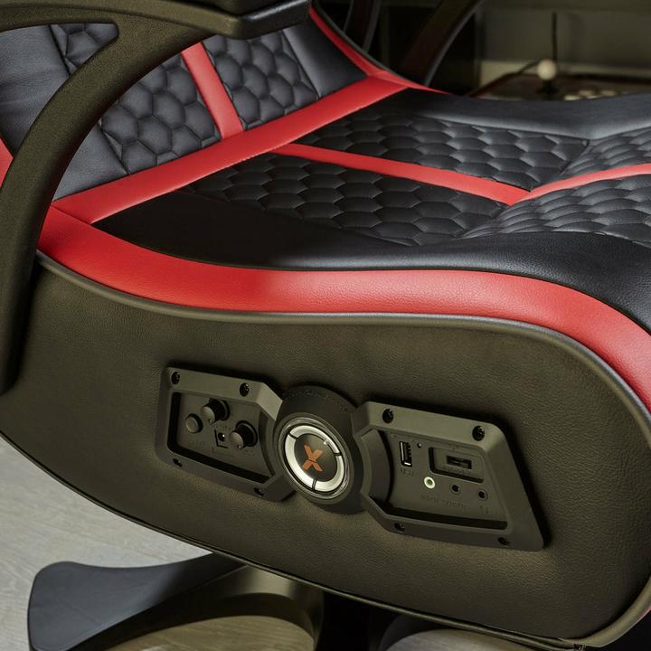 Produktbild X Rocker Chaise de jeu Evora 2.1 audio sans-fil Noire/Rouge