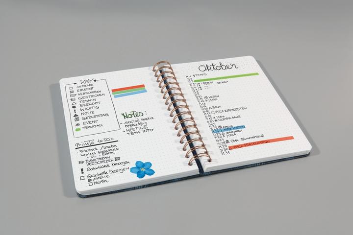 Actual product image Jolie Spiral notebook (A5, Checked, Hardcover)