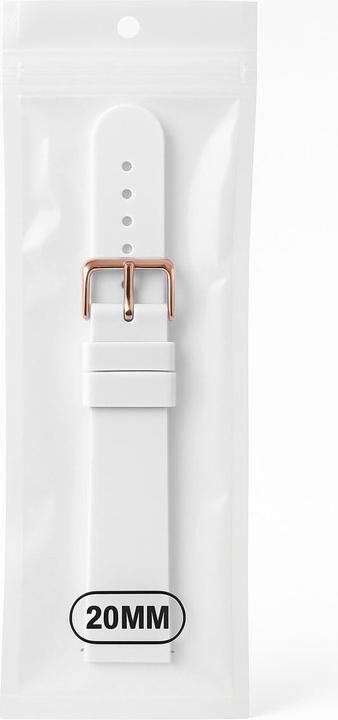 Produktbild Marka Niezdefiniowana Silikonarmband für Huawei Watch GT2 / GT3 42mm - weiss (Silikon)