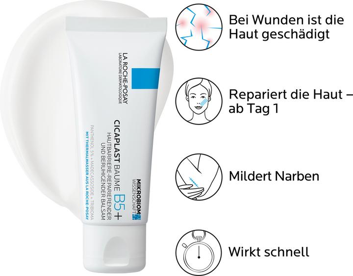 Produktbild La Roche Posay Cicaplast Baume B5+: Reparierende Creme für geschädigte und irritierte Haut (Körpercreme, 40 ml)