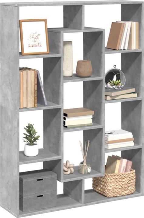 Produktbild VidaXL Bücherregal Raumteiler Wandregal Standregal Raumtrenner Regal Betongrau (29 x 29 x 143 cm)