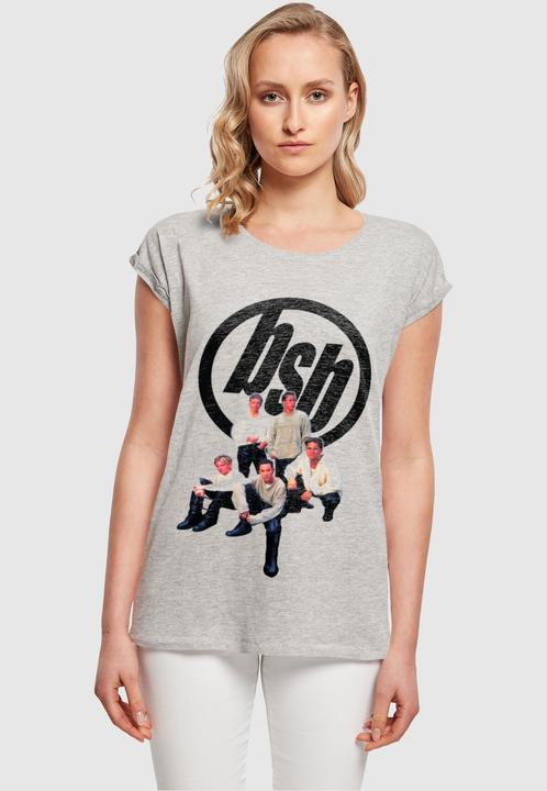 Actual product image Merchcode Ladies Backstreet Boys - Vintage Logo Extended Shoulder Tee - 111603 (L)