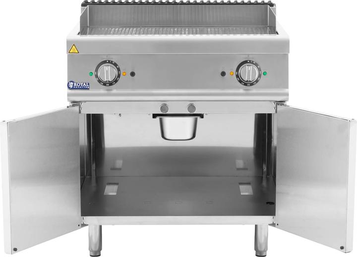 Actual product image Royal Catering Double Electric Grill Plate - 10.8 kW - ribbed - base cabinet - (10.80 kW)