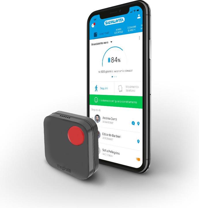 Immagine prodotto Beghelli Salvalavita Pocket GSM localizzatore GPS Personale Nero (Android, iOS, Mac OS 11.0 (Big Sur))