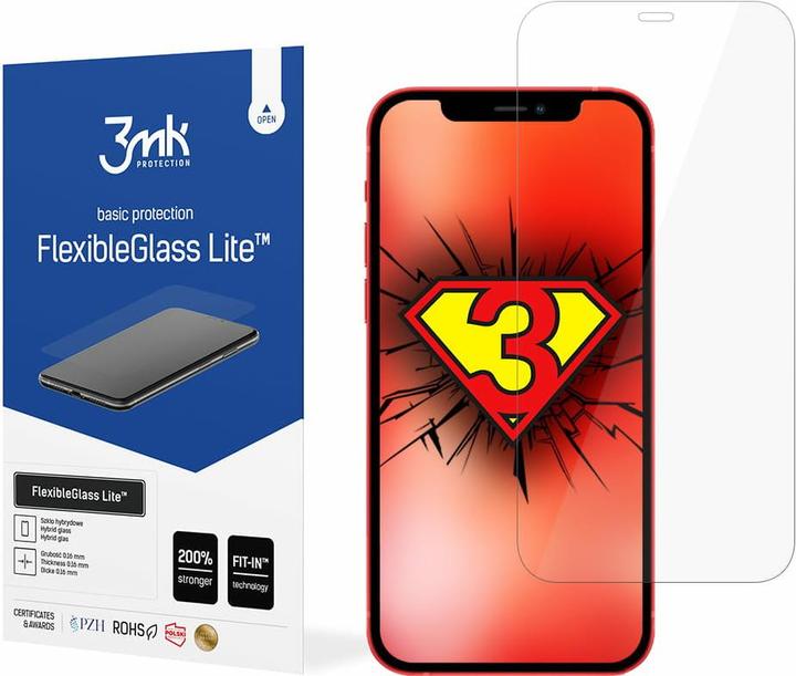 Image du produit 3MK hybrid glass Flexible 2.5D Lite for iPhone 12 / 12 Pro (1 pièce(s), Apple iPhone 12, Realme 12 Pro+)