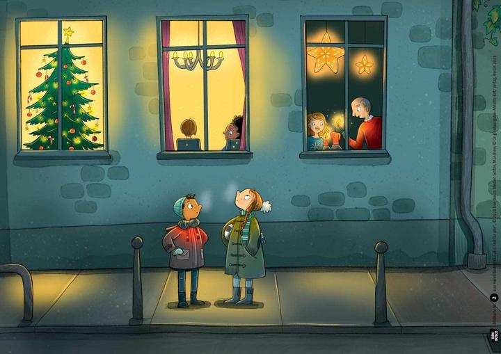 Produktbild Ein Fest für alle. Schneinachten in der Nachtigallstrasse. Kamishibai Bildkartenset (Deutsch, Maike Harel, 2024)