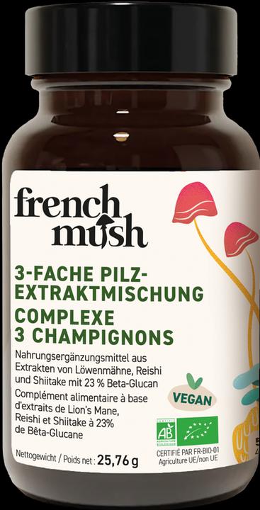 Image du produit French mush 3-Fache Pilz-Extraktmischungskapseln (56 pièce(s), Capsules, 56 g)