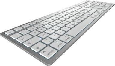 Produktbild CHERRY KW 9100 Slim für Mac kabellose Tastatur US-Layout weiss-Silber (Eng. Int., Kabellos)