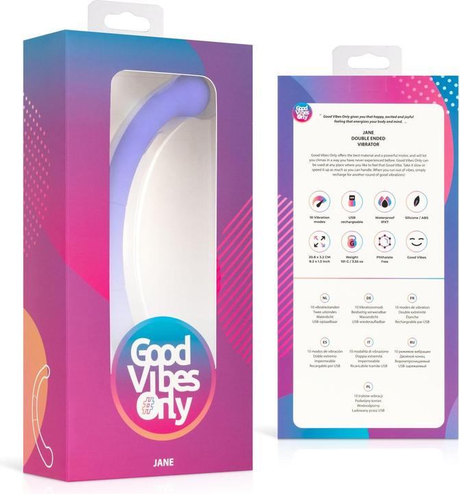Actual product image Good Vibes Only - Double End Vibrator Jane - Purple