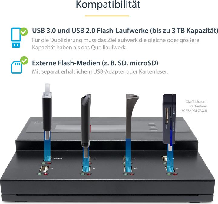 Image du produit StarTech Duplicateur USB - 1:7 - Clés USB - Flash Drive Duplicator (USB-A, 7 Ports)