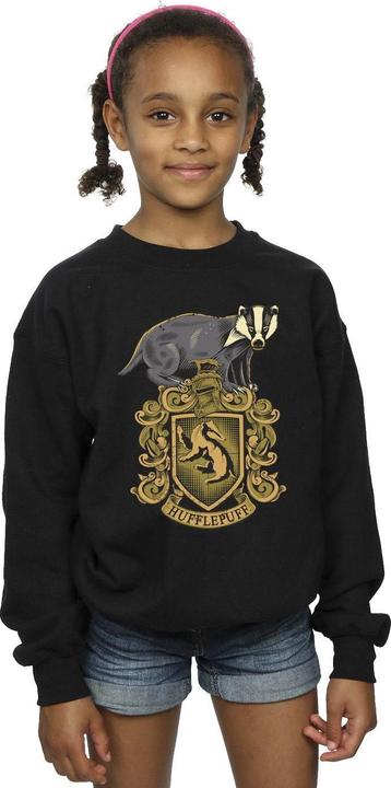 Actual product image Girls Hufflepuff Sketch Crest Sweatshirt (116)