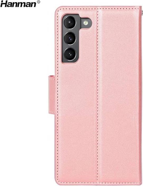 Actual product image Hanman Samsung Galaxy Note 8 - Mill flip case with 3 card slots, rose gold (Samsung Galaxy Note 8)